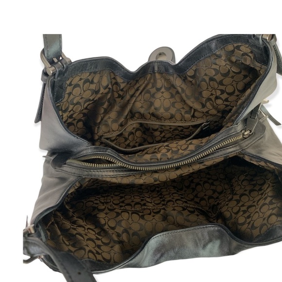 Coach Leather Studded Black Leather Shoulder Bag RARE Unique - Picture 5 of 6